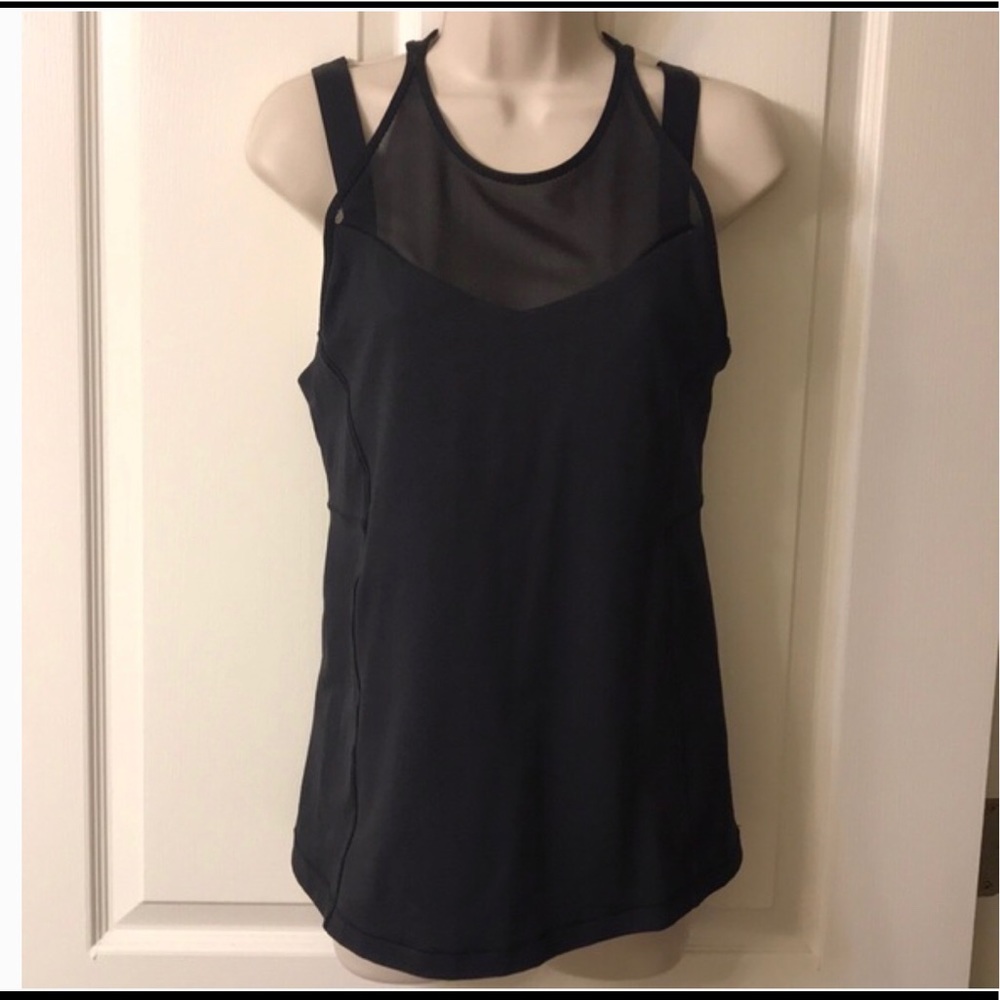 LuluLemon tank top with mesh neckline